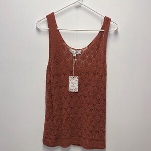 Gypsy and Jade Rust Knit Tank Top